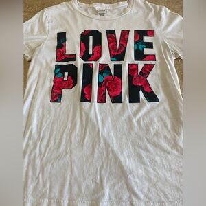 white victoria secret tee